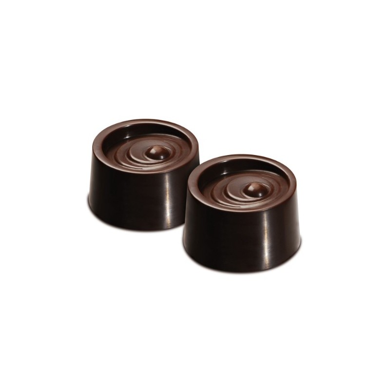 PLAQUE SILICONE CHOCOLAT - 15 ronds Ø 28xht20 mm - 10ml