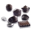 PLAQUE SILICONE CHOCOLAT - 12 sujets "tea time" 43.6x29xht15 mm