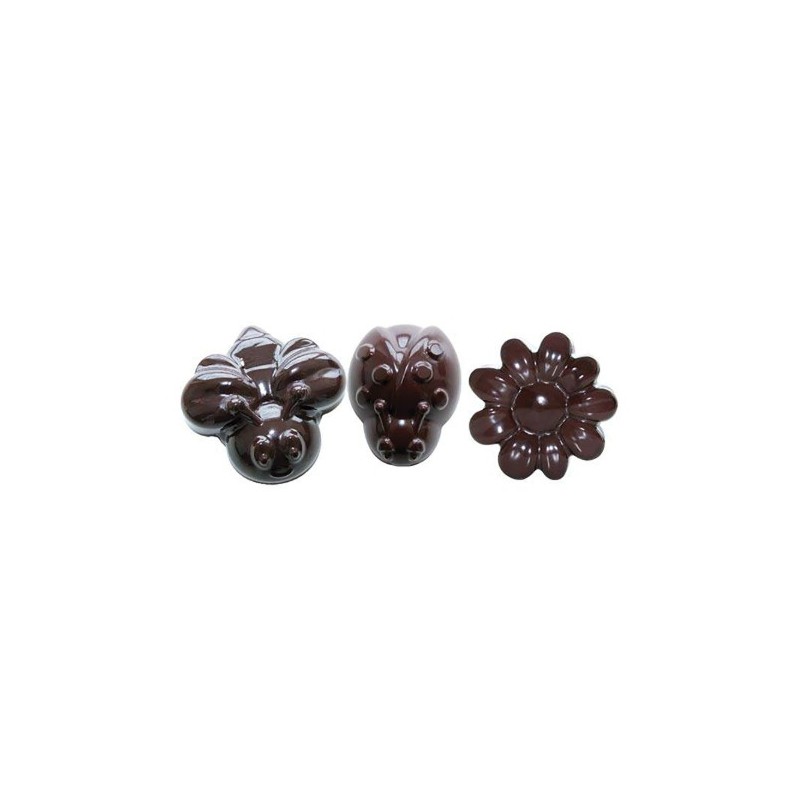 PLAQUE SILICONE CHOCOLAT - 15 sujets springlife 36x26xht15 mm - 7.5ml