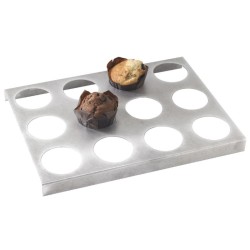 PLAQUE ALU DE CALAGE A TULIPCUPS - 12 alvéoles Ø65 mm - 355x270xht25 