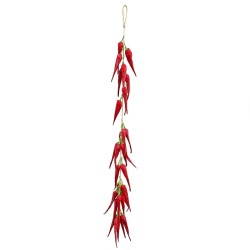 FACTICE GRAPPE DE PIMENTS D'ESPELETTE - Lg 52 cm