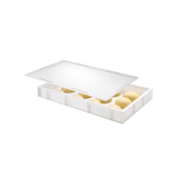 COUVERCLE POUR CAISSE A PATONS 600X400XHT25 - BLANC
