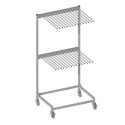 SECHOIR A COUCHE SUR ROUES 550X850XHT1998 MM - 2 niv de 16 tubes