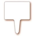 ETIQUETTE NEUTRE BLANCHE 80X60 mm - avec pique (lot de 10)