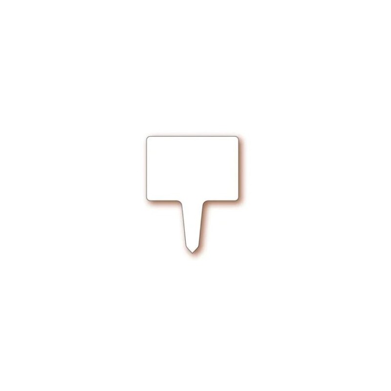 ETIQUETTE NEUTRE BLANCHE 80X60 mm - avec pique (lot de 10)