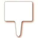 ETIQUETTE NEUTRE BLANCHE 70X50 mm - avec pique (lot de 10)