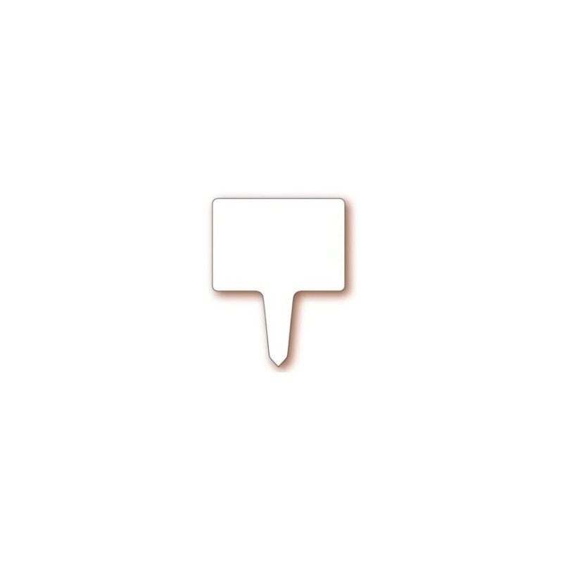 ETIQUETTE NEUTRE BLANCHE 70X50 mm - avec pique (lot de 10)