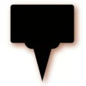 ETIQUETTE NEUTRE NOIRE 75X45 mm - avec pique (lot de 10)