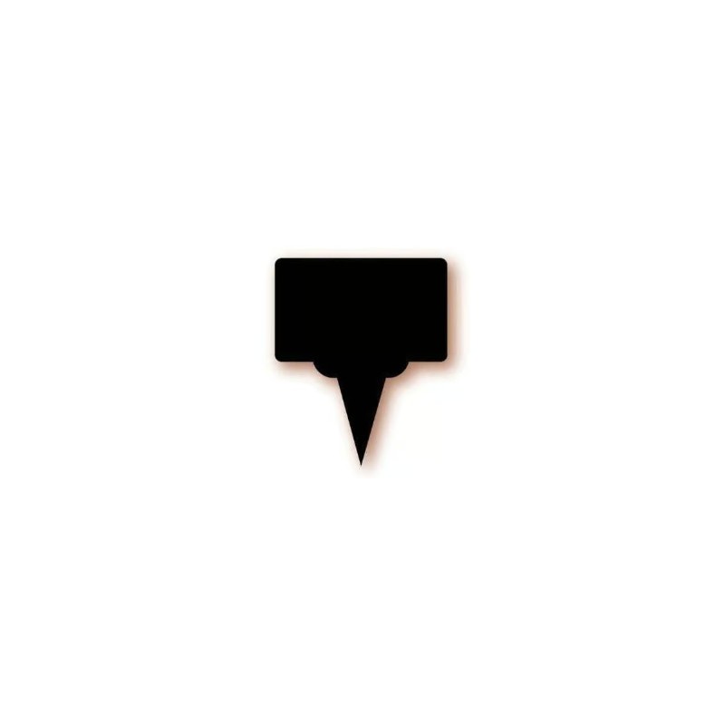 ETIQUETTE NEUTRE NOIRE 75X45 mm - avec pique (lot de 10)