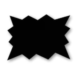 ECLATE PVC NOIR 70X50 mm (lot de 50)