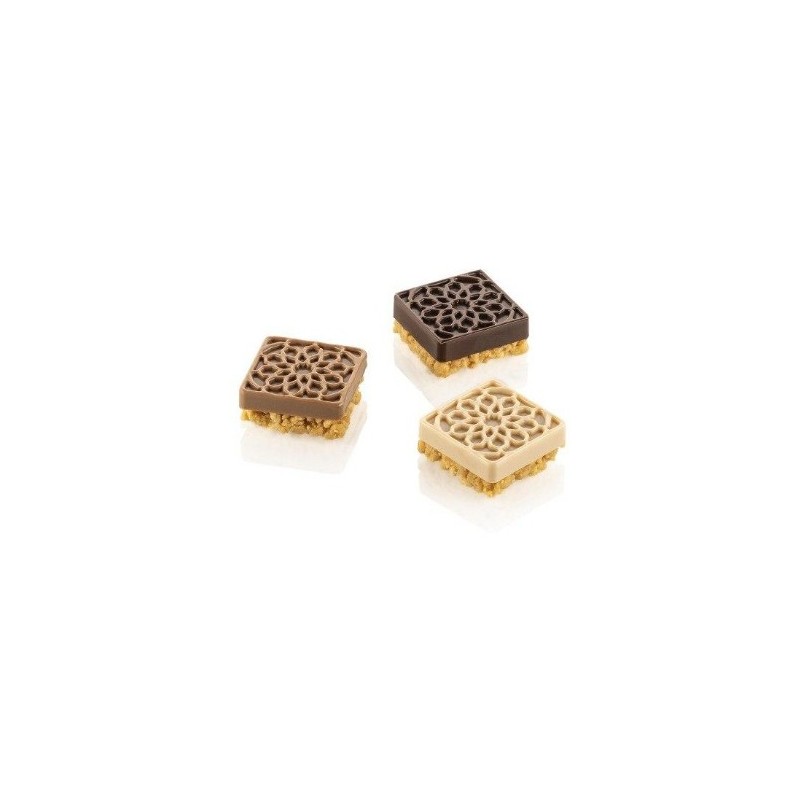 PLAQUE SILICONE 300X175 - 15 carrés mauresques  40x40xht16 mm - 23ml