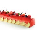 PLAQUE SILICONE 600X400 - 4 bûches rondes 495x80xht63 mm - 2137ml