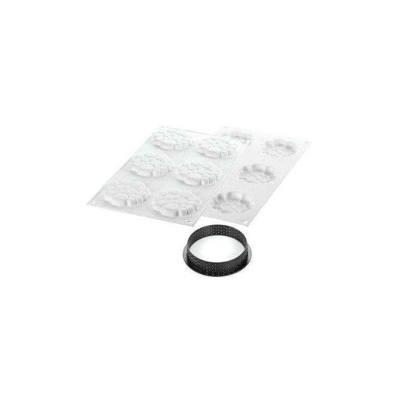 KIT PLAQUE SILICONE - 6 tartelettes paradis Ø 80xht20 mm - 37ml