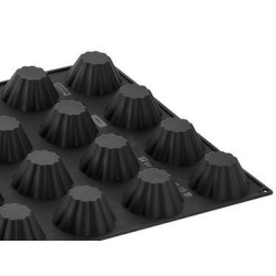 PLAQUE SILICONE 600X400 - 24 briochettes Ø 79xht37 mm - 100ml