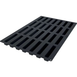 PLAQUE SILICONE 600X400 - 28 stripes éclairs 130x28xht28 mm - 95ml