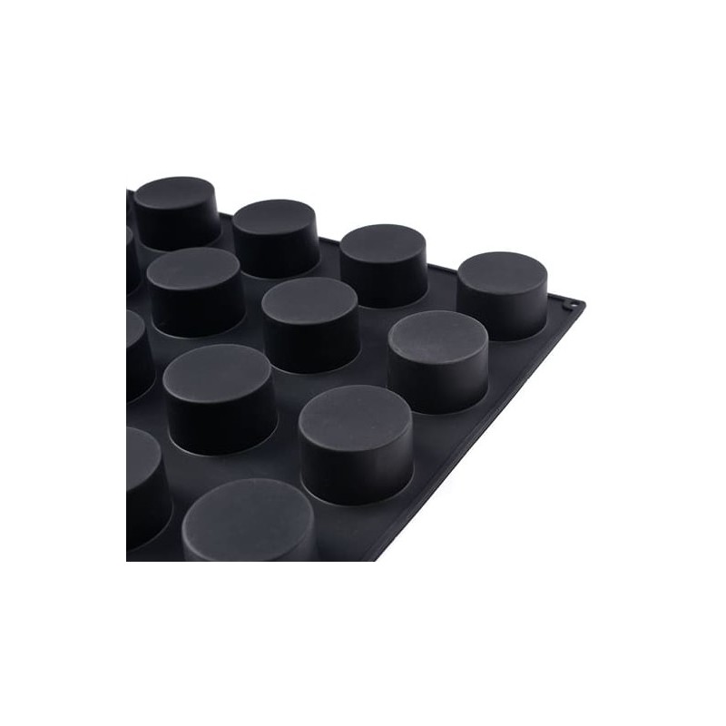 PLAQUE SILICONE 600X400 - 24 cylindres Ø 65xht40 mm - 130ml