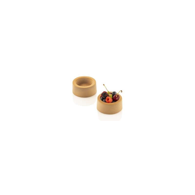 PLAQUE SILICONE 600X400 - 24 savarins ronds Ø 80xht35 mm - 120ml