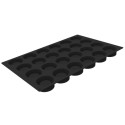 PLAQUE SILICONE 600X400 - 24 savarins ronds Ø 80xht35 mm - 120ml