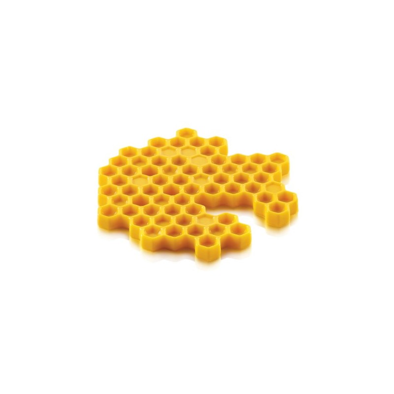 PLAQUE SILICONE 300X175 - 2 décors miel Ø 140xht10 mm - 80ml