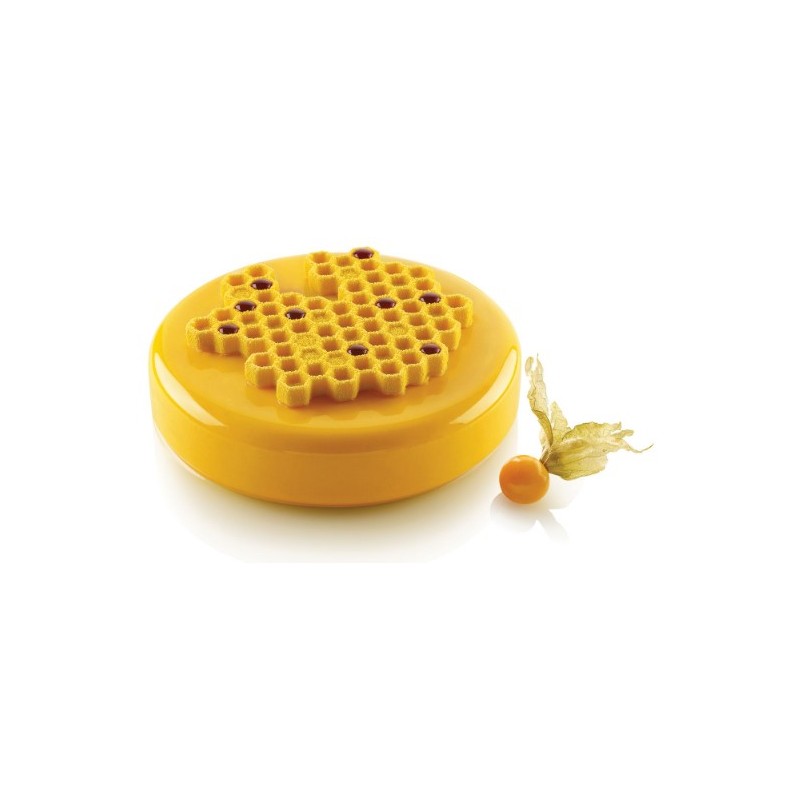 PLAQUE SILICONE 300X175 - 2 décors miel Ø 140xht10 mm - 80ml