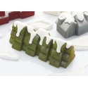 MOULE SILICONE BUCHE - Décor forêt 250x97xht95 mm - 1065ml