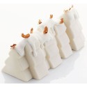 MOULE SILICONE BUCHE - Décor forêt 250x97xht95 mm - 1065ml