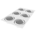 PLAQUE SILICONE 300X175 - 6 mini splash Ø 71xht36.5 mm - 110ml