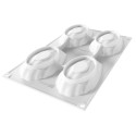 PLAQUE SILICONE 300X175 - 4 madeleines XL 117x77xht22 mm - 95ml