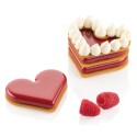 KIT PLAQUE SILICONE 300X175 - 8 cœurs plats 80x66xht12 mm - 35ml