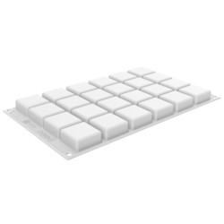 PLAQUE SILICONE 300X175 - 24 carrés 36.7x36.7xht15.7 mm - 20ml