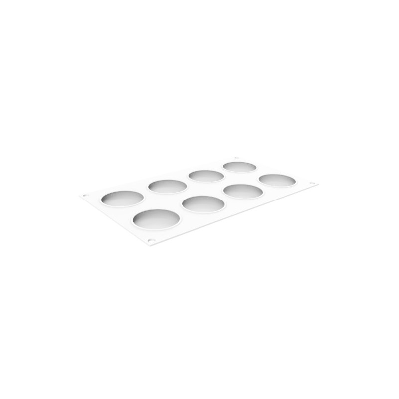KIT PLAQUE SILICONE 300X175 - 8 ronds plats Ø 64xht11 mm - 35ml