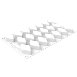 PLAQUE SILICONE 300X175 - 20 losanges 53x33xht18 mm - 16ml