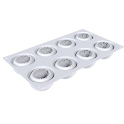 PLAQUE SILICONE 300X175 - 8 fleurs kiku Ø 58xht37 - 70ml