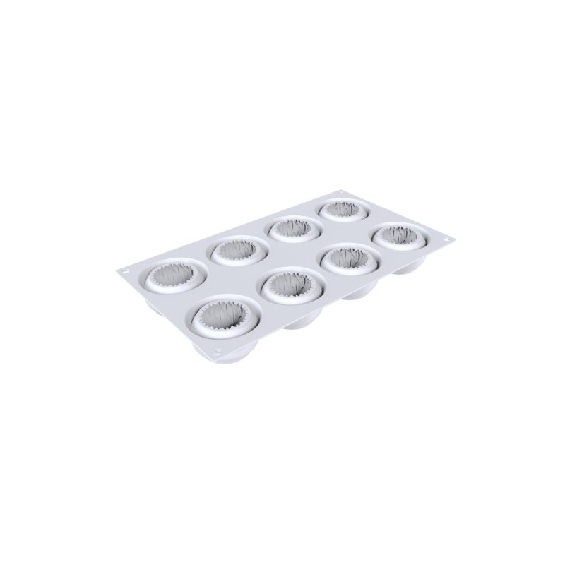 PLAQUE SILICONE 300X175 - 8 fleurs kiku Ø 58xht37 - 70ml