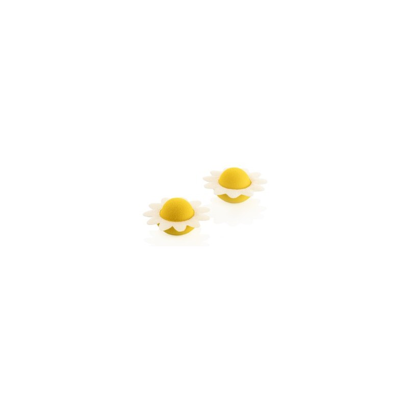 PLAQUE SILICONE 300X175 - 8 fleurs daisy Ø 58xht41 mm - 62ml