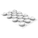 PLAQUE SILICONE 300X175 - 18 charlottes Ø 38xht18 mm - 16ml