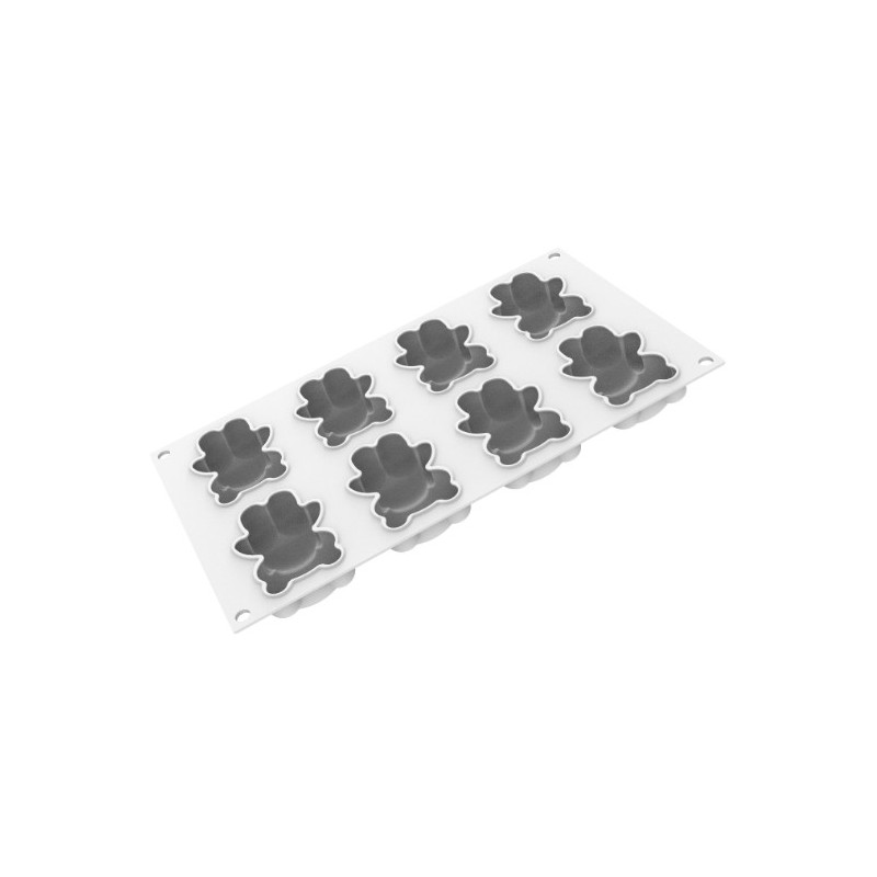 PLAQUE SILICONE 300X175 - 8 oursons 79x56xht27 mm - 68ml