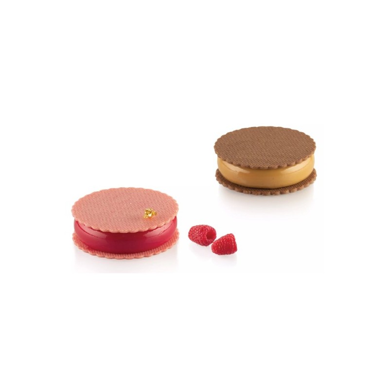 KIT PLAQUE SILICONE 300X175 - 6 sweet ronds Ø 80xht21 mm - 95ml