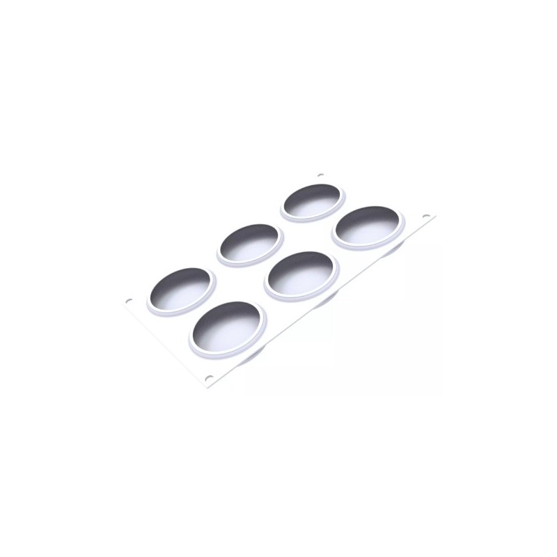 KIT PLAQUE SILICONE 300X175 - 6 sweet ronds Ø 80xht21 mm - 95ml