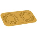 PLAQUE SILICONE 320X170 - 2 décor mandala Ø 140xht1.7 mm