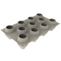 PLAQUE SILICONE 300X175 - 12 œufs décorés Ø 53xht67 mm - 100ml