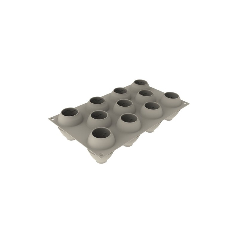 PLAQUE SILICONE 300X175 - 12 œufs décorés Ø 53xht67 mm - 100ml
