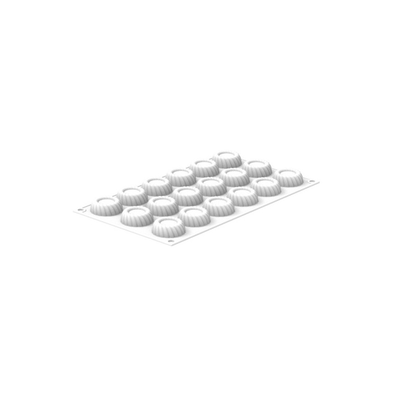 PLAQUE SILICONE 300X175 - 18 gâteaux Ø 40xht15 mm - 14ml