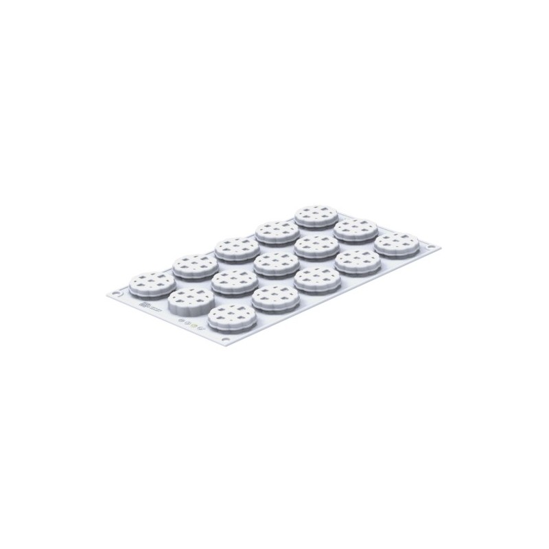 PLAQUE SILICONE 300X175 - 15 crostata Ø 44xht17 mm - 20ml