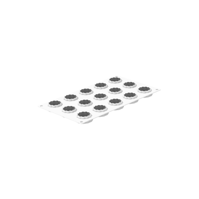 PLAQUE SILICONE 300X175 - 15 crostata Ø 44xht17 mm - 20ml