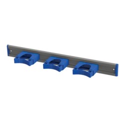 RAIL ALU PORTE OUTILS LG 500 MM + 3 PORTES OUTILS BLEU