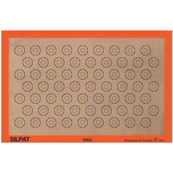 TOILE DE CUISSON SILPAT MACARONS - 63 empreintes Ø 35 mm