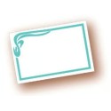 ETIQUETTE NEUTRE LISERE BLEU 60X40 mm (lot de 50)