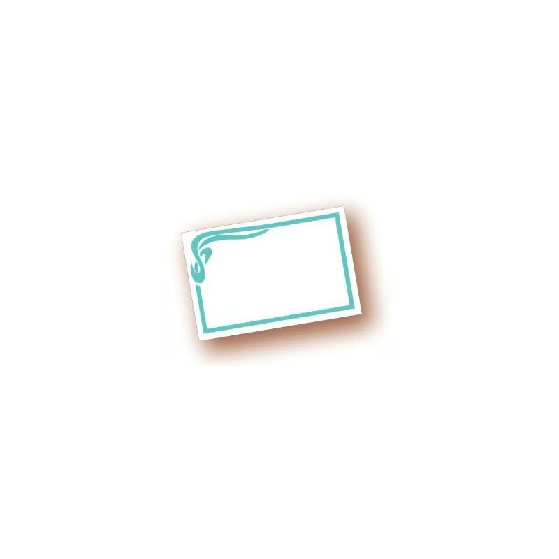 ETIQUETTE NEUTRE LISERE BLEU 60X40 mm (lot de 50)