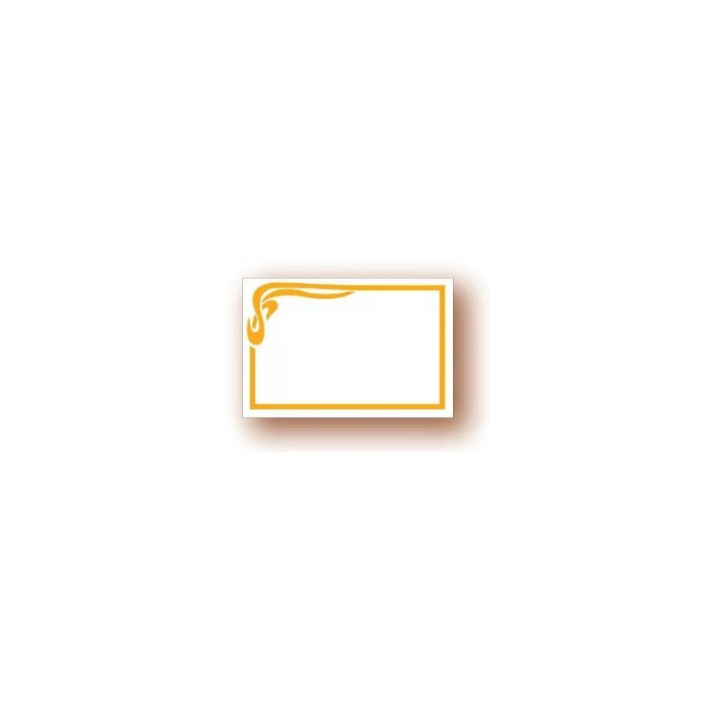 ETIQUETTE NEUTRE LISERE JAUNE 60X40 mm (lot de 50)